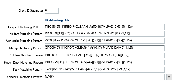 Short ID setup in the administration console